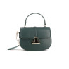 Sac porté main en cuir vert sapin Fuchsia